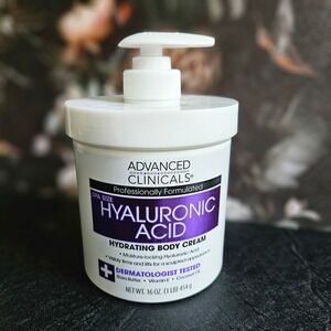 Advanced Clinicals Hyaluronic Acid HYDRATING BODY CREAM - NEW 16oz - Firm Lifts